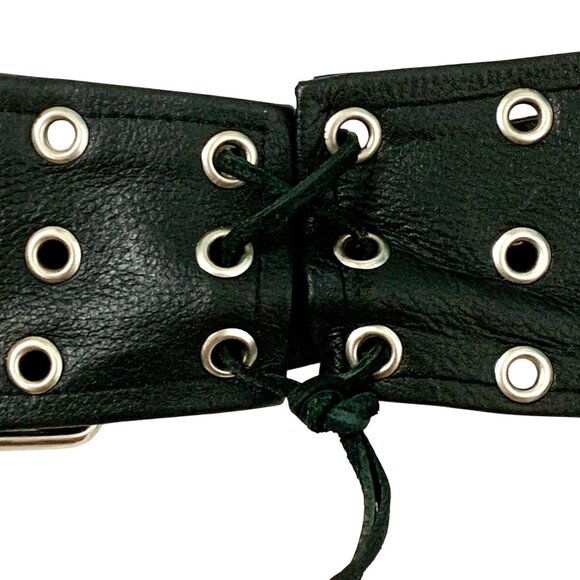 Genuine Leather Black Motorcycle Chaps Moto Adjustable Buckle Straps Size S - Picture 6 of 12